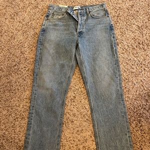 New Agolde High rise straight  crop with tags